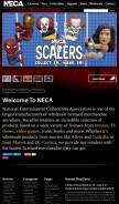 How necaonline.com looks like on a mobile device such as an iPhone.