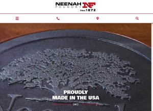 How neenahenterprises.com looks like on a tablet such as an iPad.