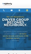 How neighborlybrands.com looks like on a mobile device such as an iPhone.