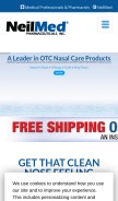 How neilmed.com looks like on a mobile device such as an iPhone.