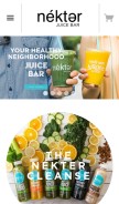 How nekterjuicebar.com looks like on a mobile device such as an iPhone.