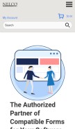 How nelcosolutions.com looks like on a mobile device such as an iPhone.