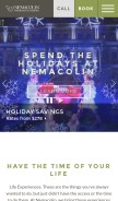 How nemacolin.com looks like on a mobile device such as an iPhone.