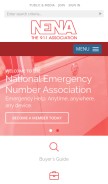 How nena.org looks like on a mobile device such as an iPhone.