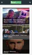 How nenolyrics.blogspot.com looks like on a mobile device such as an iPhone.