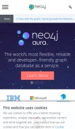 How neo4j.org looks like on a mobile device such as an iPhone.