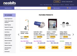 How neobits.com looks like on a tablet such as an iPad.