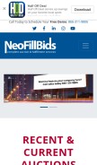 How neofillbids.com looks like on a mobile device such as an iPhone.