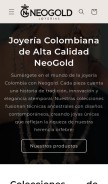 How neogoldjoyerias.com looks like on a mobile device such as an iPhone.