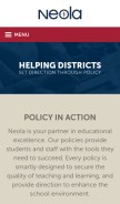 How neola.com looks like on a mobile device such as an iPhone.