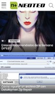 How neoteo.com looks like on a mobile device such as an iPhone.