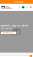 How nepalgatewaytrekking.com looks like on a mobile device such as an iPhone.