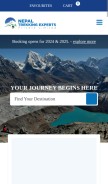 How nepaltrekkingexperts.com looks like on a mobile device such as an iPhone.