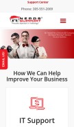 How nerdssupport.com looks like on a mobile device such as an iPhone.