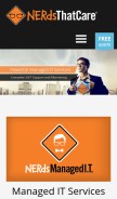 How nerdsthatcare.com looks like on a mobile device such as an iPhone.