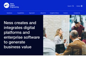 How ness.com looks like on a tablet such as an iPad.