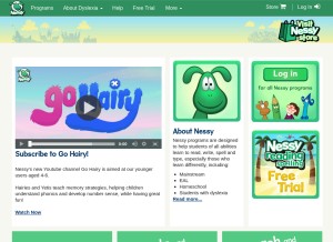 How nessy.com looks like on a tablet such as an iPad.