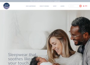 How nestedbean.com looks like on a tablet such as an iPad.