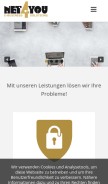 How net4you.net looks like on a mobile device such as an iPhone.