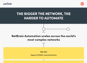 How netbraintech.com looks like on a tablet such as an iPad.