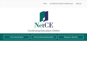 How netce.com looks like on a tablet such as an iPad.