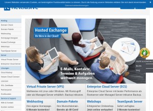 How netclusive.de looks like on a tablet such as an iPad.
