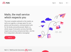 How netcourrier.com looks like on a tablet such as an iPad.
