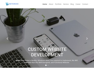 How netdroidtech.com looks like on a tablet such as an iPad.