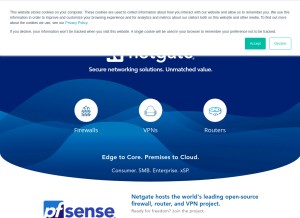How netgate.com looks like on a tablet such as an iPad.