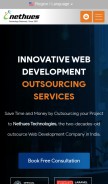 How nethues.com looks like on a mobile device such as an iPhone.