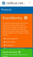 How netikus.net looks like on a mobile device such as an iPhone.