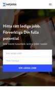 How netjobs.com looks like on a mobile device such as an iPhone.