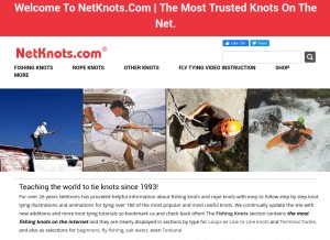 How netknots.com looks like on a tablet such as an iPad.