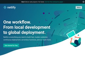 How netlify.com looks like on a tablet such as an iPad.