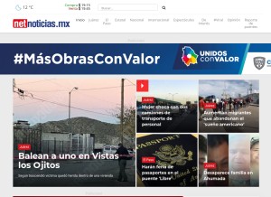 How netnoticias.mx looks like on a tablet such as an iPad.