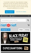How netonnet.se looks like on a mobile device such as an iPhone.