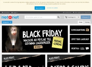 How netonnet.se looks like on a tablet such as an iPad.