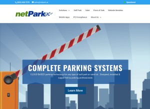 How netpark.us looks like on a tablet such as an iPad.