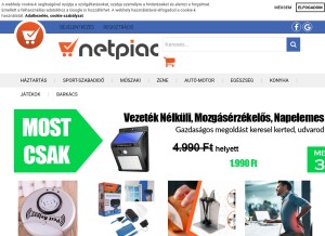 How netpiac.hu looks like on a tablet such as an iPad.
