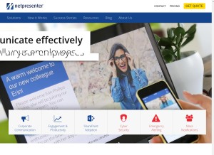 How netpresenter.com looks like on a tablet such as an iPad.