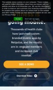 How netpulse.com looks like on a mobile device such as an iPhone.