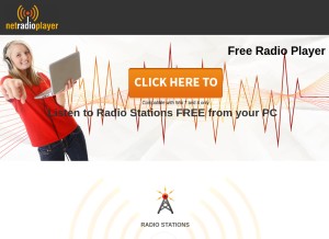 How netradioplayer.com looks like on a tablet such as an iPad.