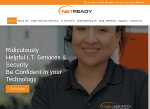 How netreadyit.com looks like on a tablet such as an iPad.