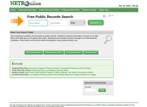 How netronline.com looks like on a tablet such as an iPad.