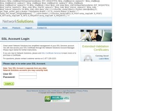 How netsolssl.com looks like on a tablet such as an iPad.