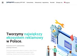 How netsprint.pl looks like on a tablet such as an iPad.