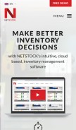 How netstock.co looks like on a mobile device such as an iPhone.