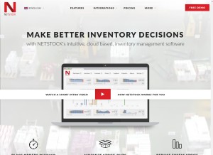 How netstock.co looks like on a tablet such as an iPad.
