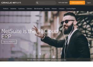 How netsuite.com looks like on a tablet such as an iPad.