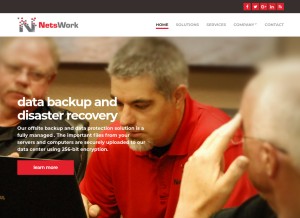 How netswork.us looks like on a tablet such as an iPad.